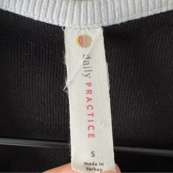 Anthropologie Daily Practice Cutout Back Black White A-Line Mini Dress Athletic - Picture 7 of 10